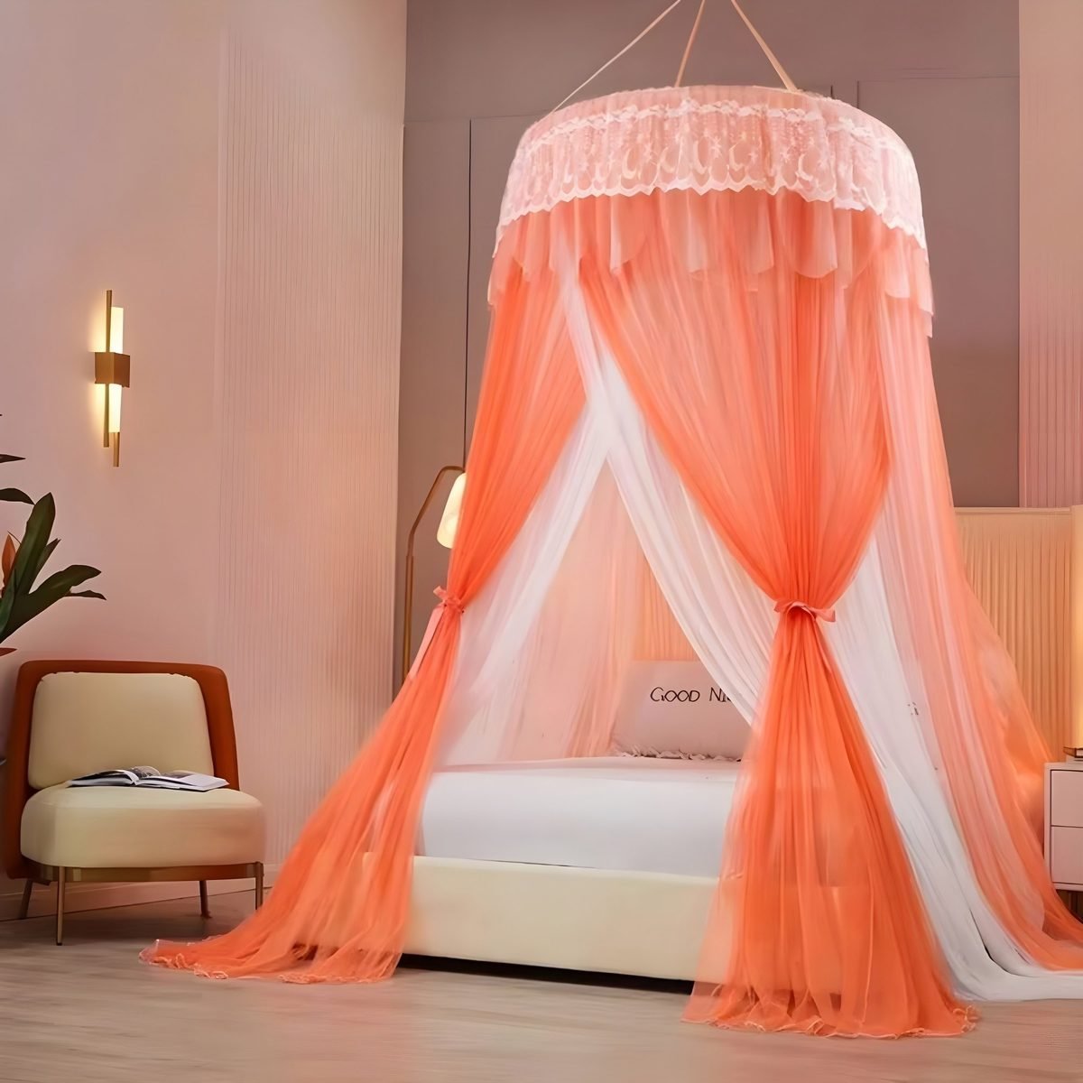 Peach Dome - Castle Mosquito Net